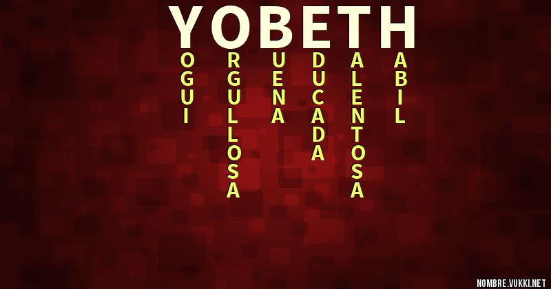 Acróstico yobeth