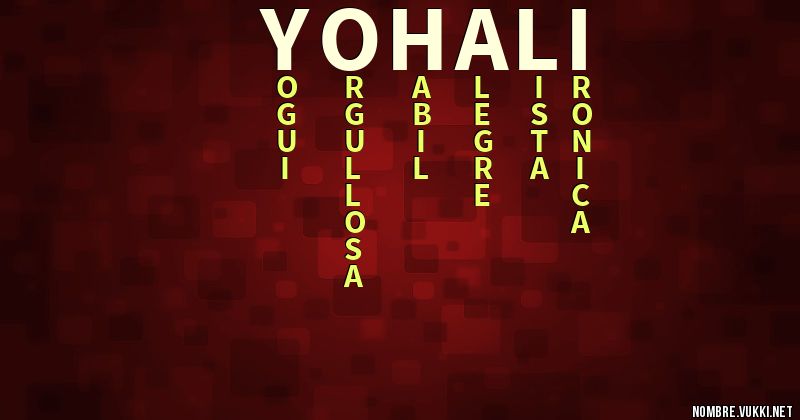 Qué significa yohali
