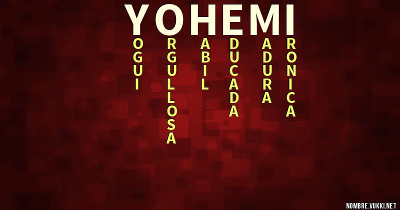 Acróstico yohemi