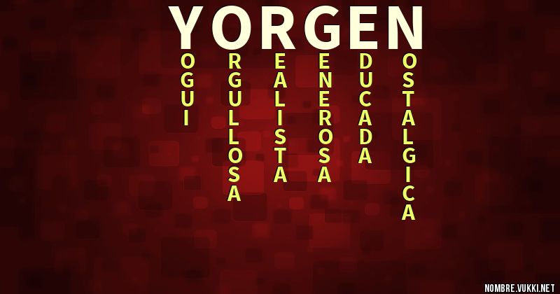 Acróstico yorgen