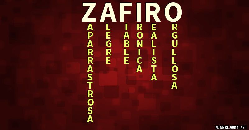 Acróstico zafiro