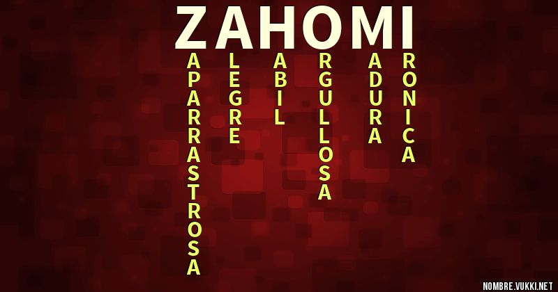 Acróstico zahomi