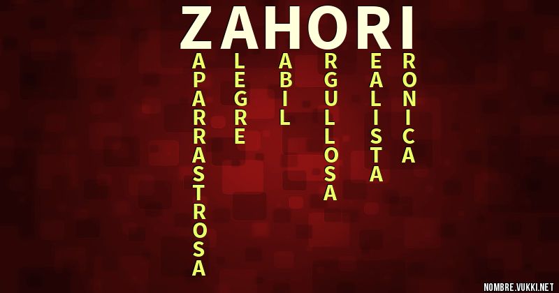 Acróstico zahori