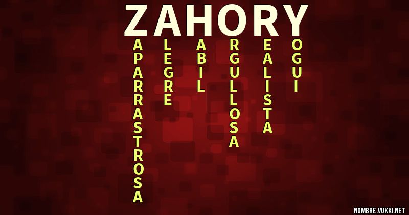 Acróstico zahory