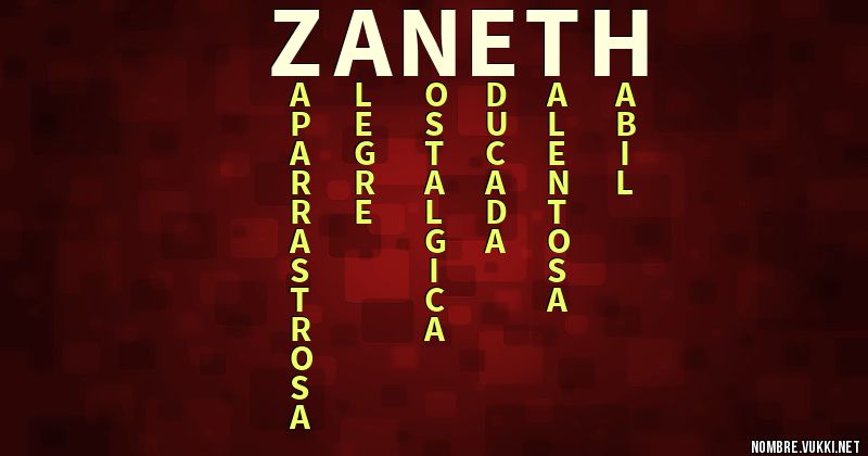 Acróstico zaneth