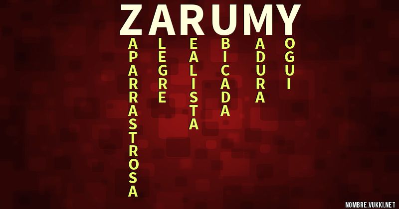 Acróstico zarumy