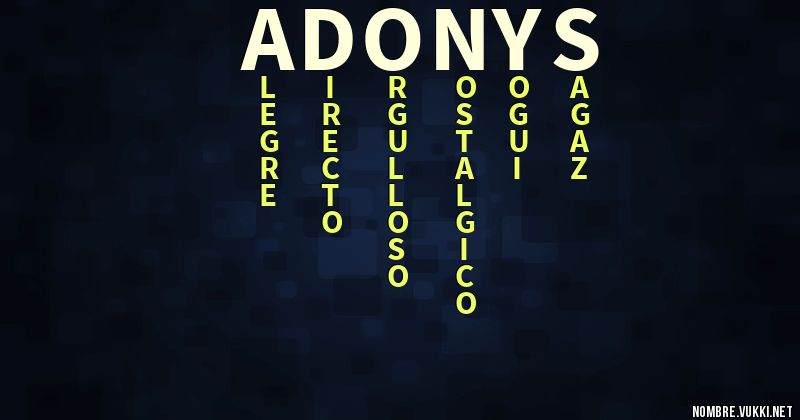 Acróstico adonys