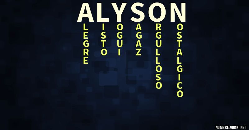 Acróstico alyson