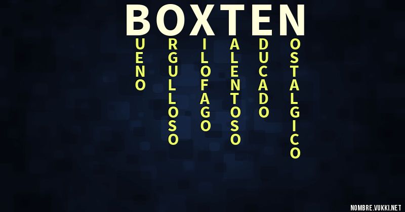 Acróstico boxten