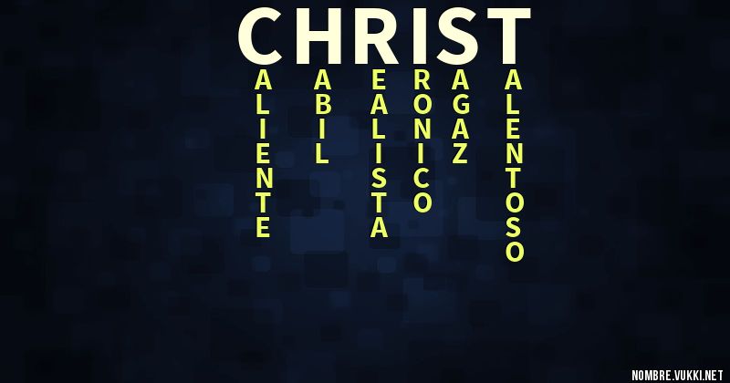 Acróstico christ