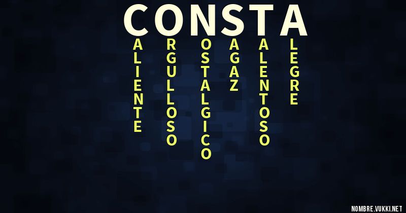 Acróstico consta