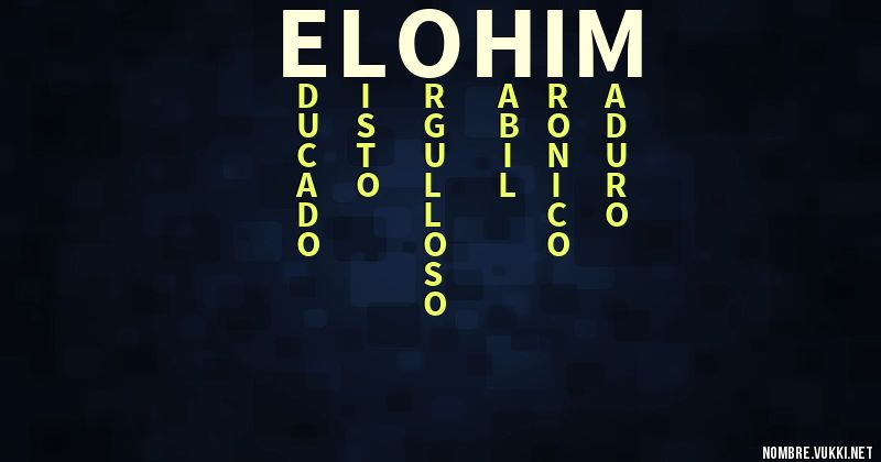 👪 → Qual o significado do nome Elohim?