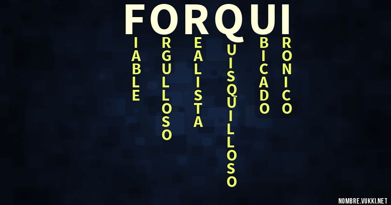 Acróstico forqui