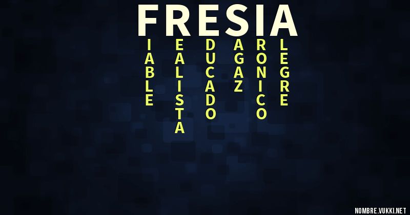 Acróstico fresia