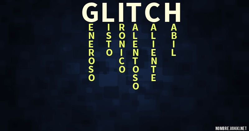 Acróstico glitch