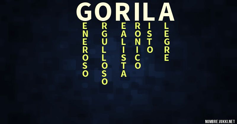 Acróstico gorila