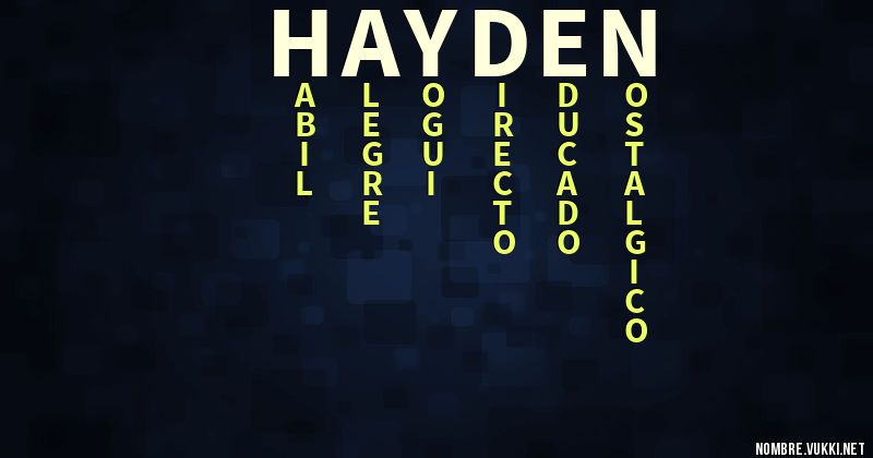 Acróstico hayden