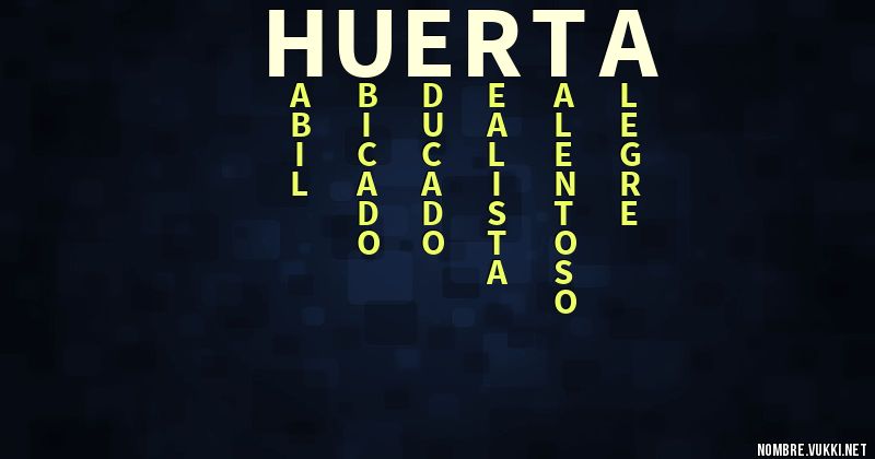 Acróstico huerta