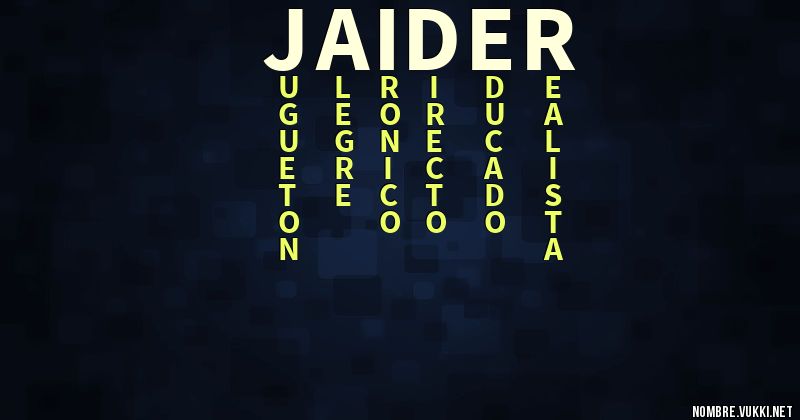 Acróstico jaider