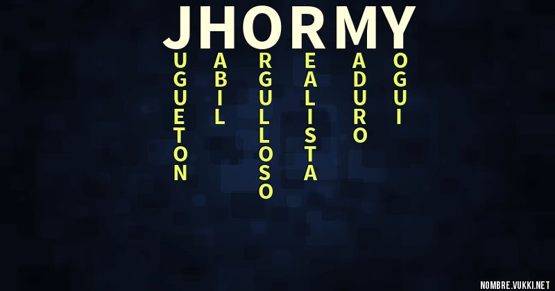 Acróstico jhormy