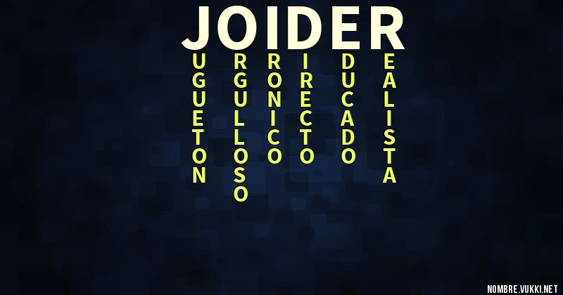 Acróstico joider