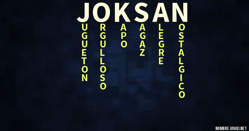 Acróstico joksan