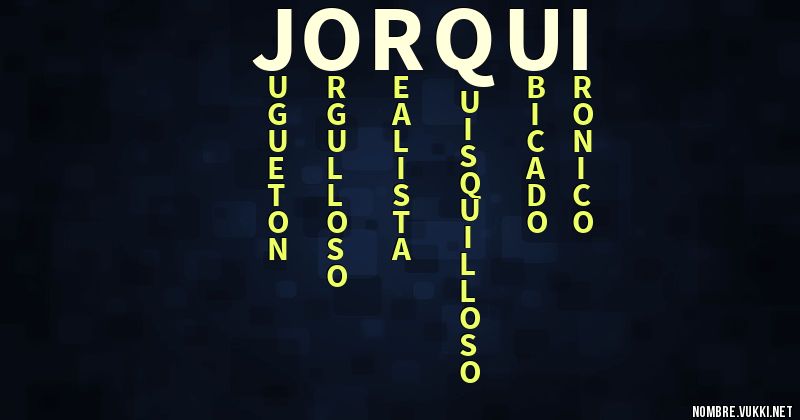 Acróstico jorqui