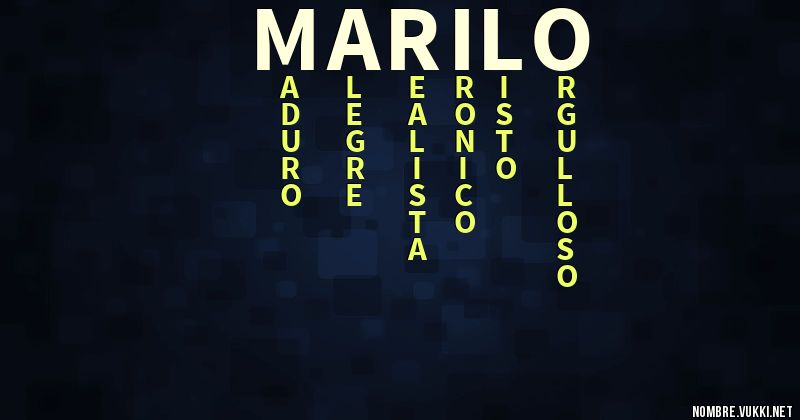 Acróstico marilo