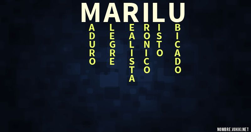 Acróstico marilu
