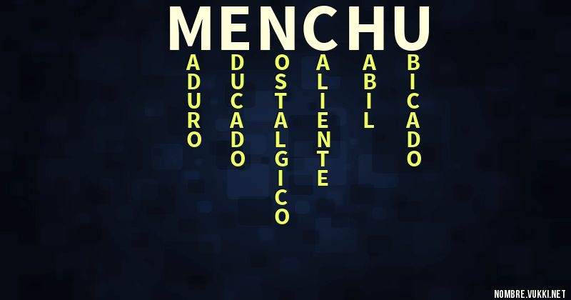 Acróstico menchu