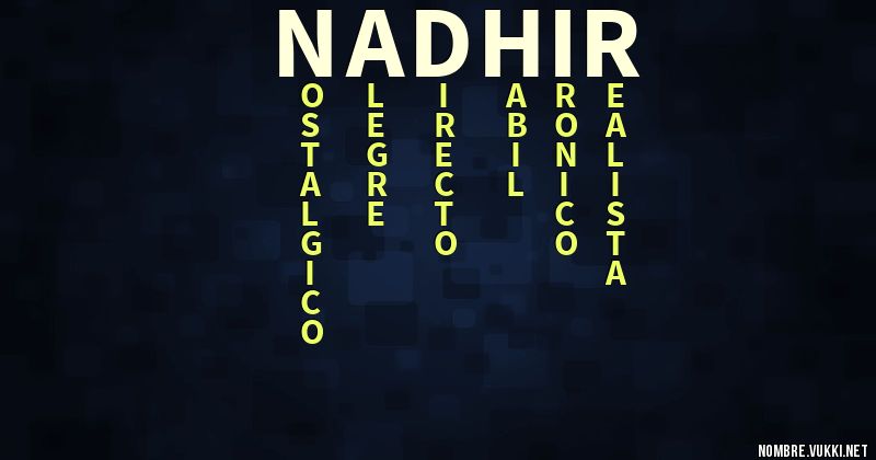 Acróstico nadhir