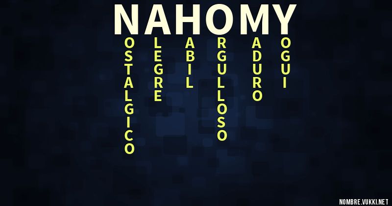 Acróstico nahomy