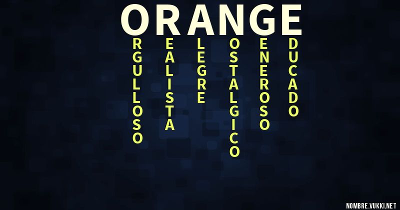 Acróstico orange