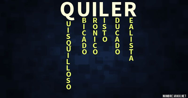Acróstico quiler