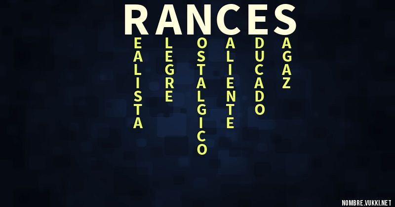 Acróstico rances