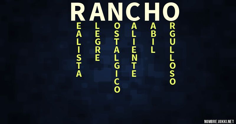 Acróstico rancho