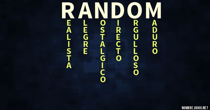 Acróstico random