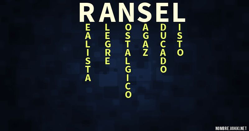 Acróstico ransel