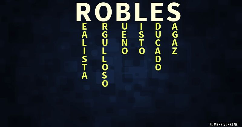 Acróstico robles