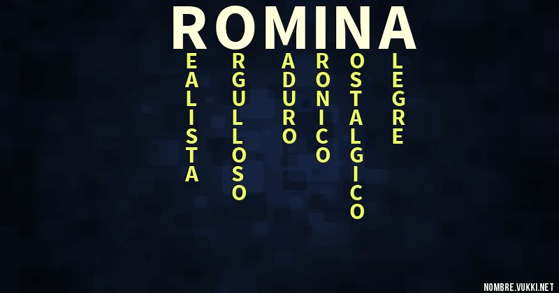 Acróstico romina