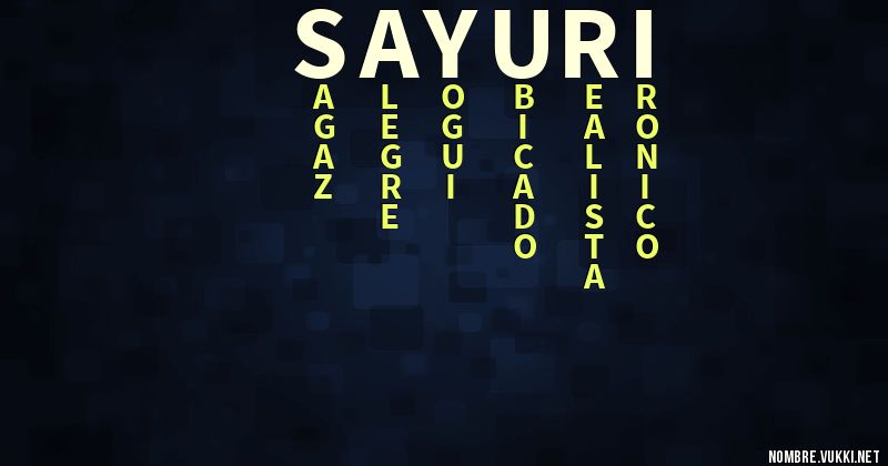 Acróstico sayuri