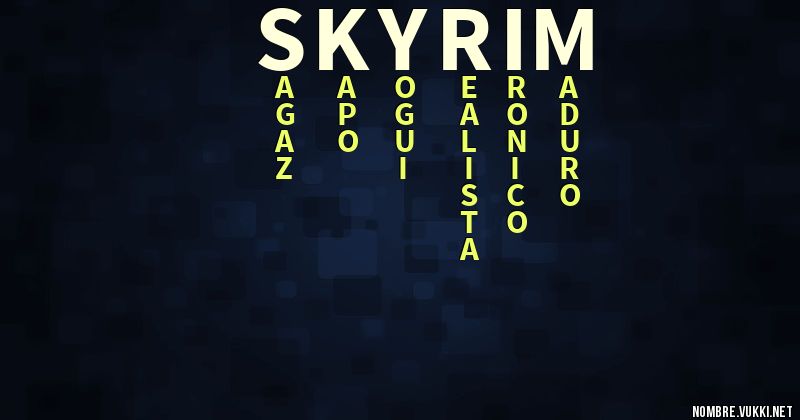 Acróstico skyrim