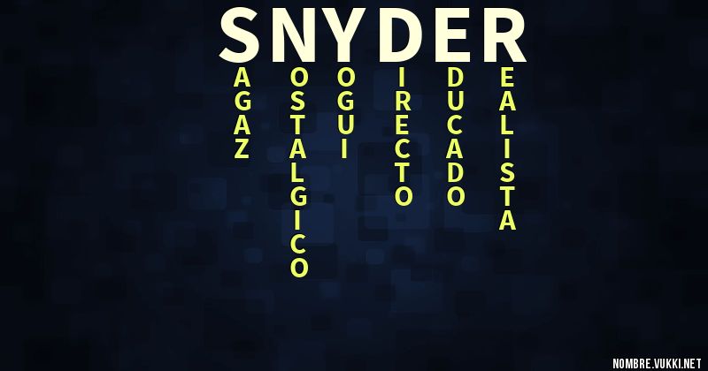 Acróstico snyder