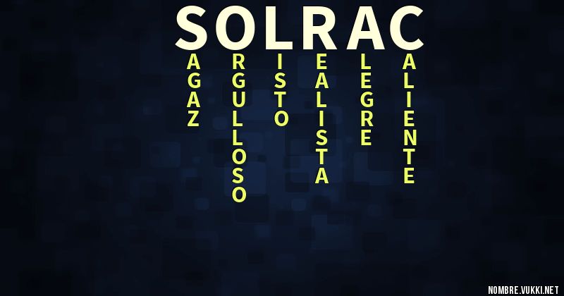 Acróstico solrac