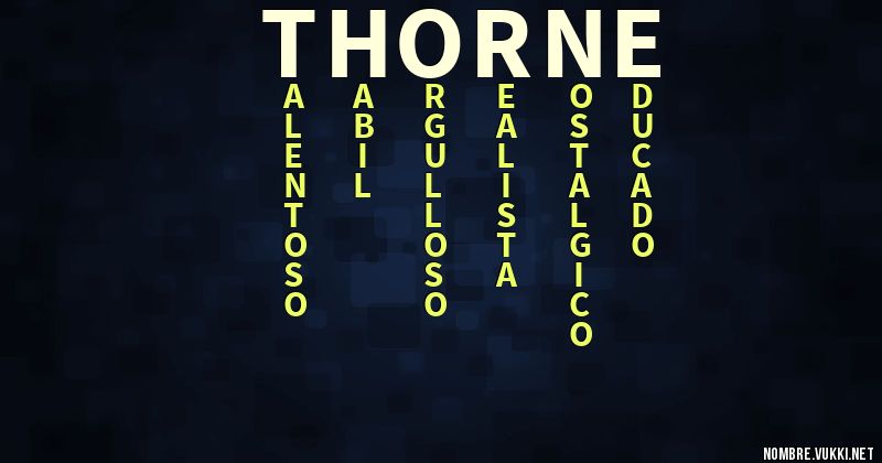 Acróstico thorne