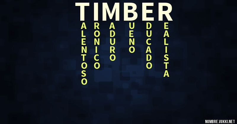 Qué significa timber