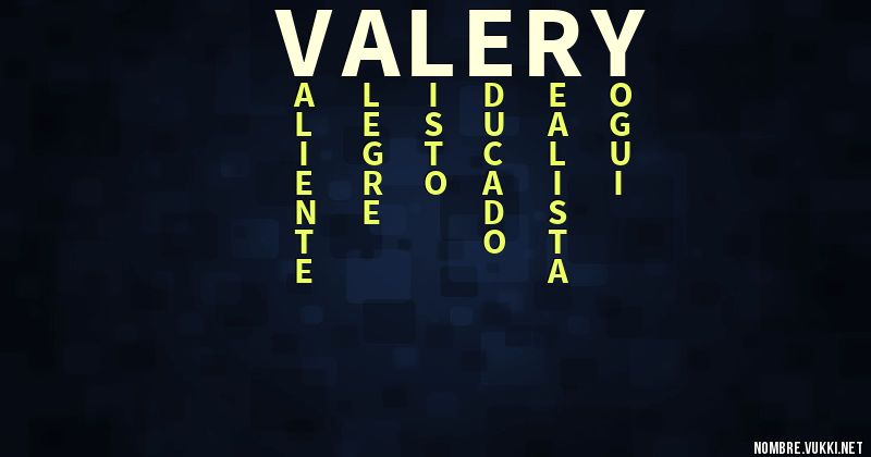 Acróstico valery