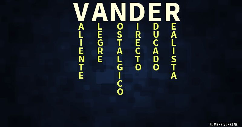 Acróstico vander