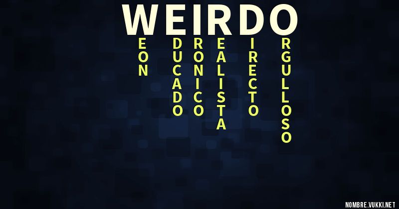 Acróstico weirdo
