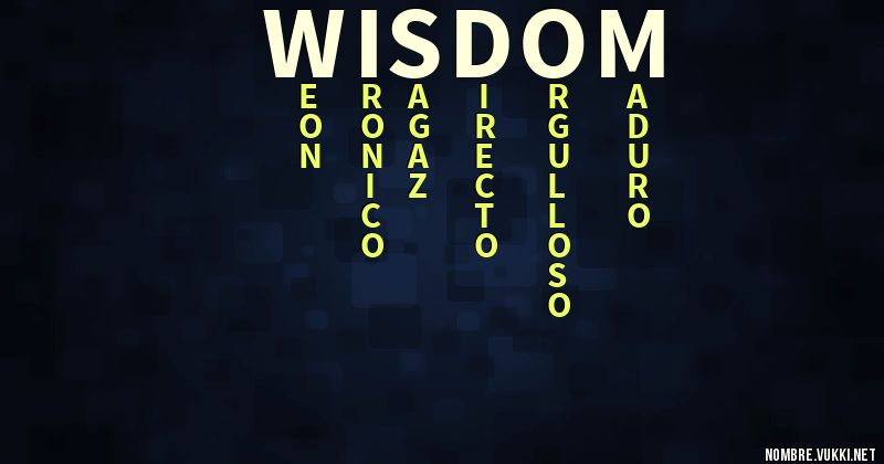 Acróstico wisdom